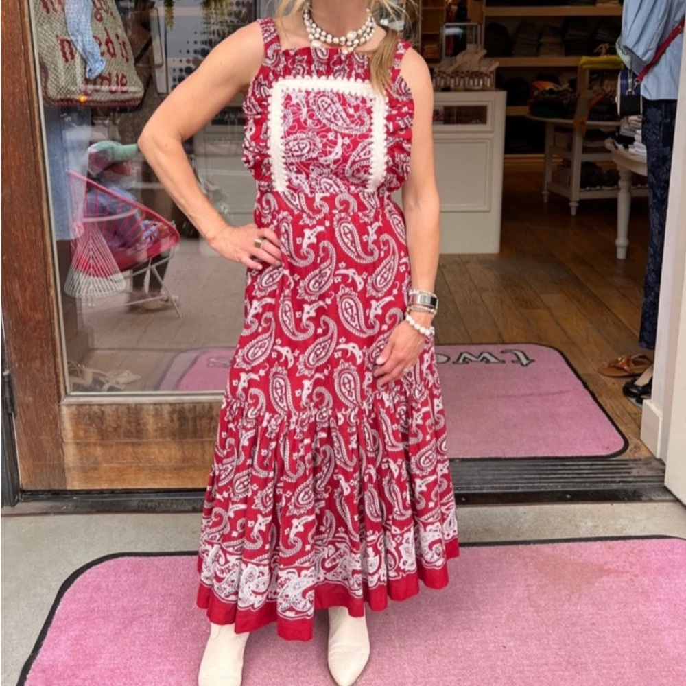 SEA New York Paisley Red Dress size 10 NEW with tags! Never worn! - Picture 4 of 4